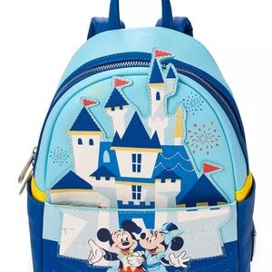 Mickey and Minnie Mouse Mini Backpack by Loungefly – Disneyland 65th Anniversary